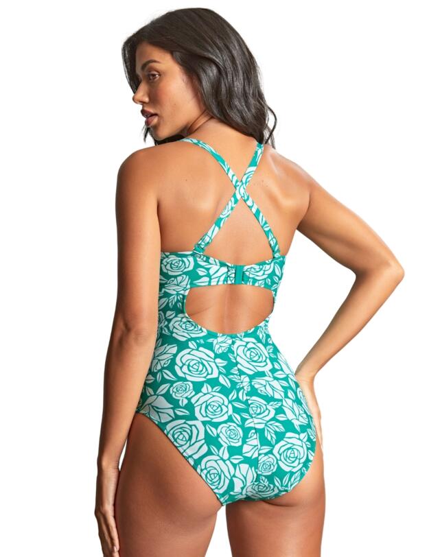 Panache English Rose Tatiana Twist Bandeau Swimsuit English Rose Print