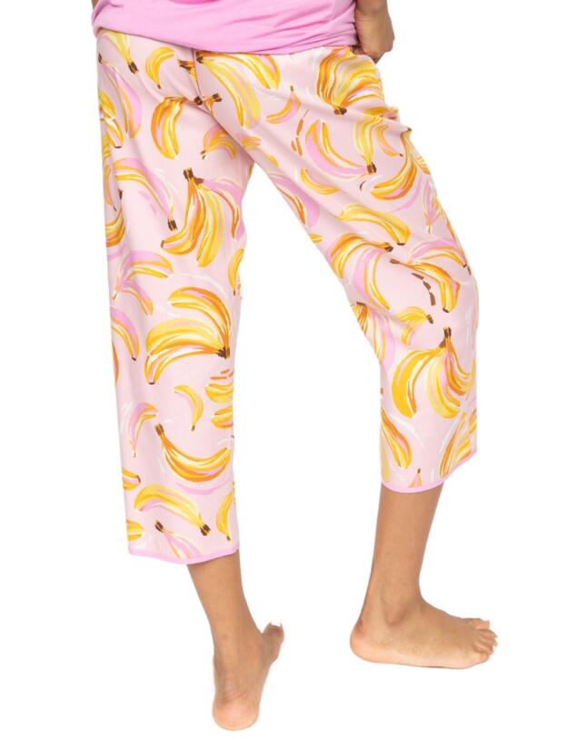 Cyberjammies Betsy Banana Print Cropped Pyjama Bottoms Light Pink Mix 