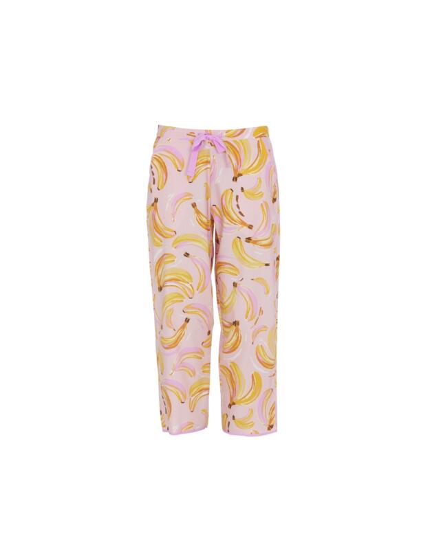 Cyberjammies Betsy Banana Print Cropped Pyjama Bottoms Light Pink Mix 