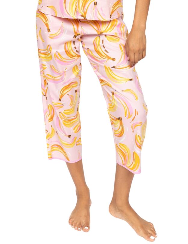 Cyberjammies Betsy Banana Print Cropped Pyjama Bottoms Light Pink Mix 