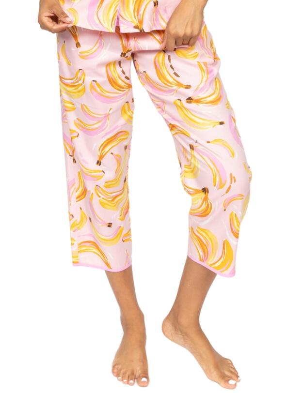 Cyberjammies Betsy Banana Print Cropped Pyjama Bottoms Light Pink Mix 