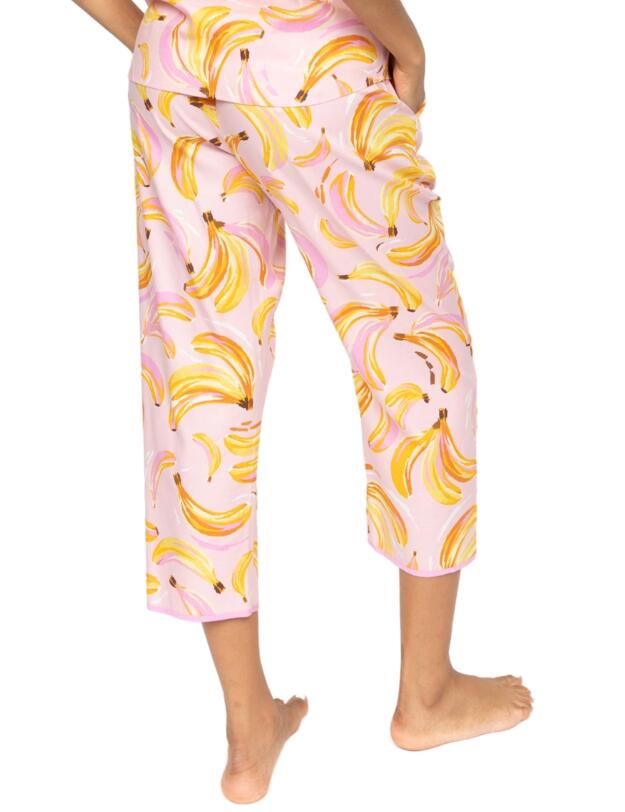 Cyberjammies Betsy Banana Print Cropped Pyjama Bottoms Light Pink Mix 