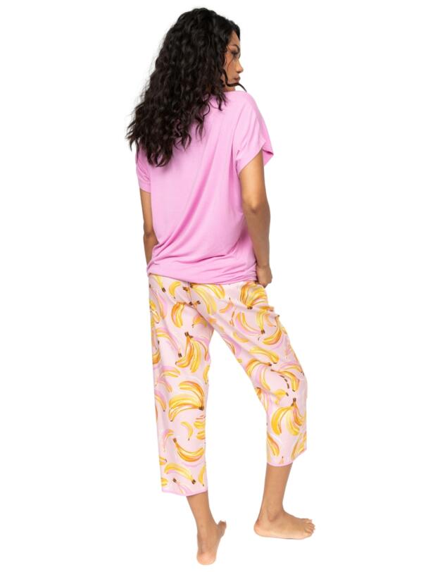 Cyberjammies Betsy Banana Print Cropped Pyjama Bottoms Light Pink Mix 