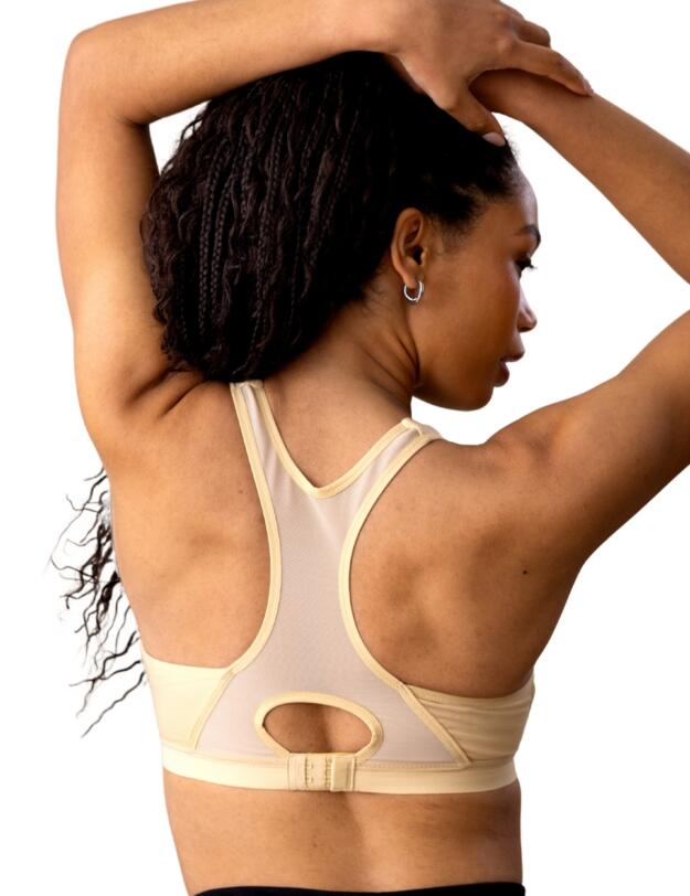 Shock Absorber Pump Padded Sports Bra Beige