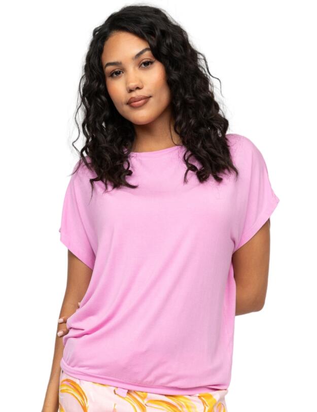 Cyberjammies Betsy Slouch Jersey Pyjama Top Light Pink Mix 