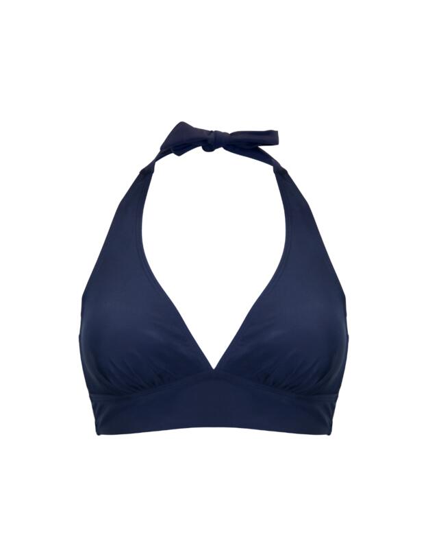 Pour Moi Space Non-Wired Halter Bikini Top Navy 