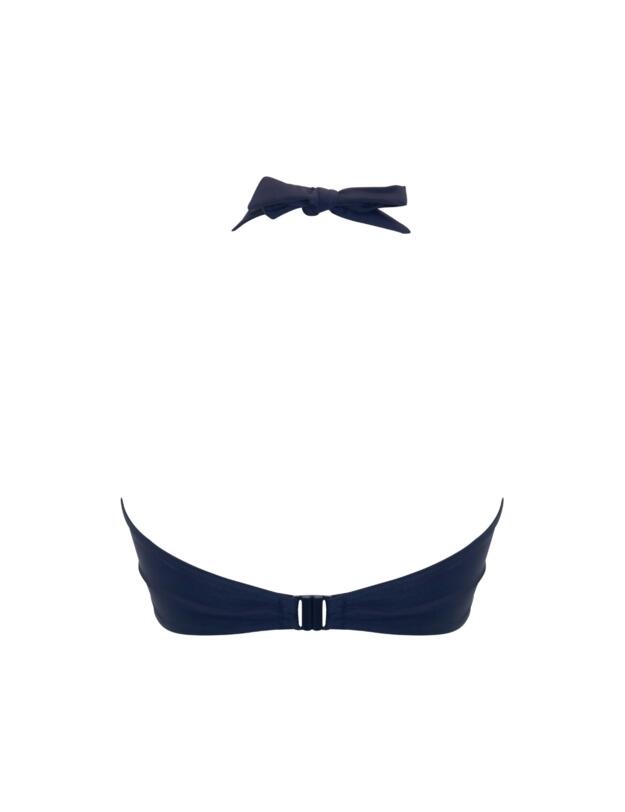 Pour Moi Space Non-Wired Halter Bikini Top Navy 