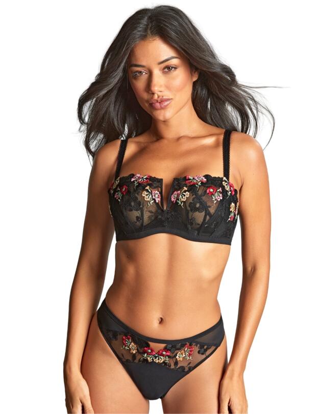Panache Ottilie Low Balcony Bra Black 