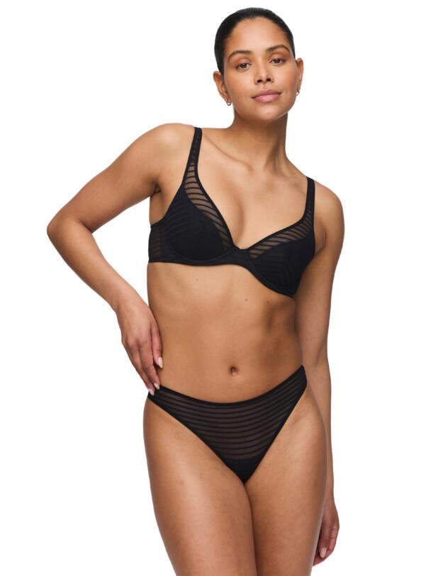 Marie Jo Basyl Half-Padded Plunge Bra Black 