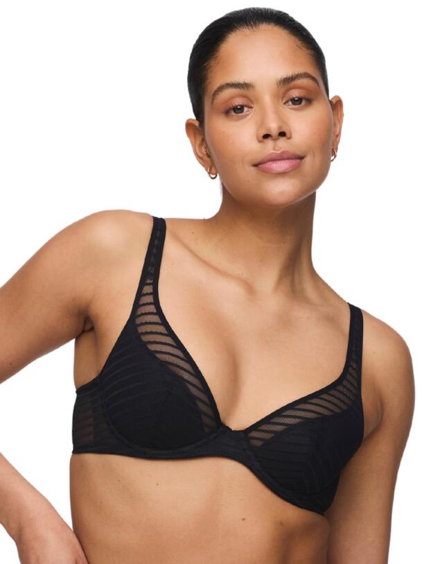 Marie Jo Basyl Half-Padded Plunge Bra Black 
