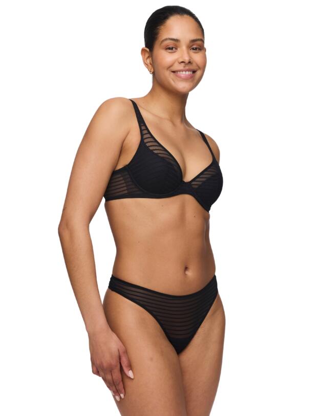 Marie Jo Basyl Half-Padded Plunge Bra Black 