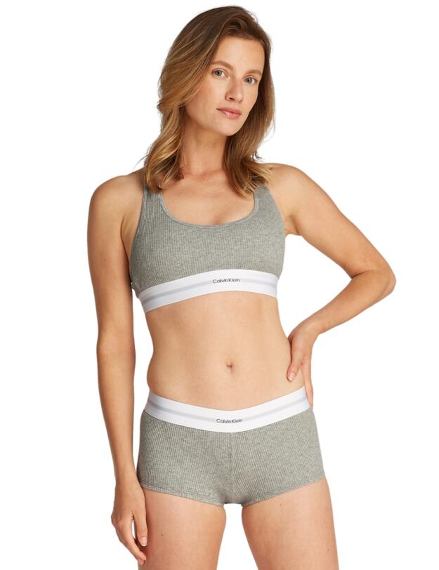 Calvin Klein Cotton Modal Lightly Lined Bralette Grey Heather