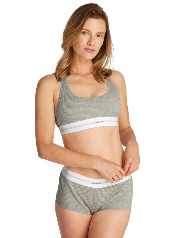 Calvin Klein Cotton Modal Lightly Lined Bralette Grey Heather