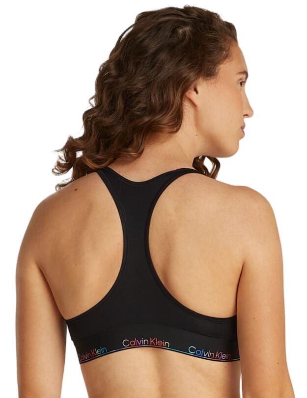 Calvin Klein Icon Cotton Modal Pride Unlined Bralette Black 