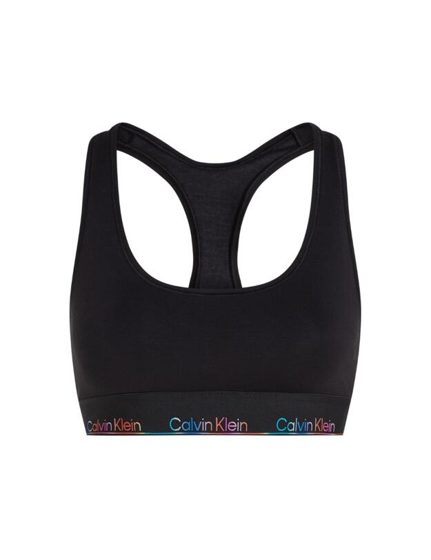 Calvin Klein Icon Cotton Modal Pride Unlined Bralette Black 