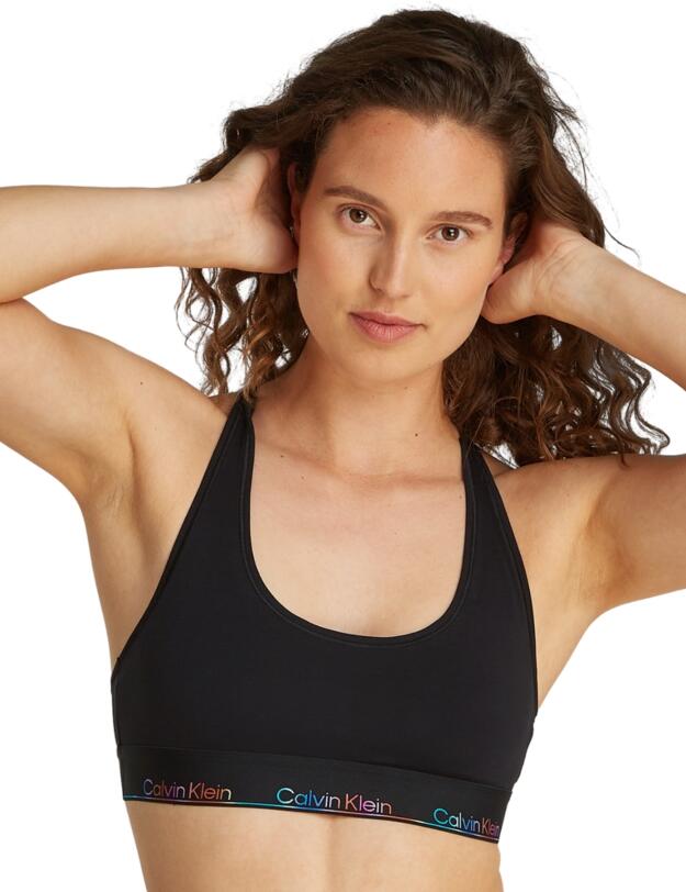 Calvin Klein Icon Cotton Modal Pride Unlined Bralette Black 