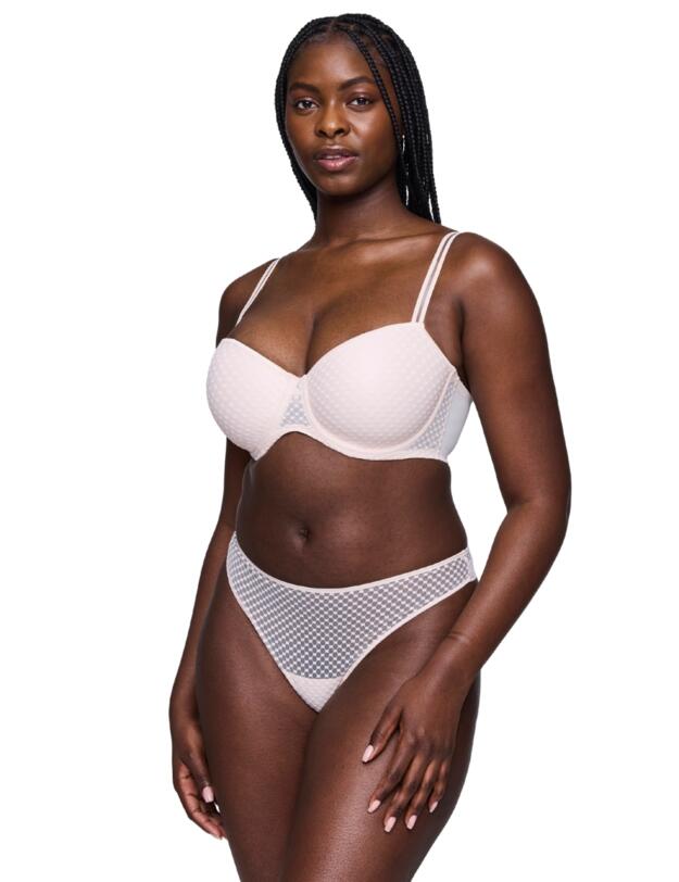 Prima Donna Twist Glass Beach Thong Crystal Pink 