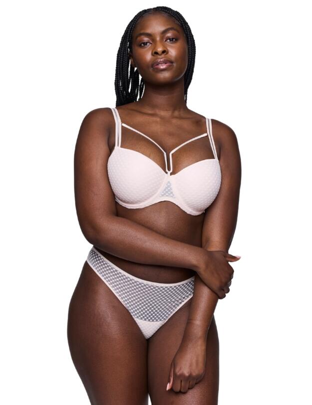 Prima Donna Twist Glass Beach Thong Crystal Pink 