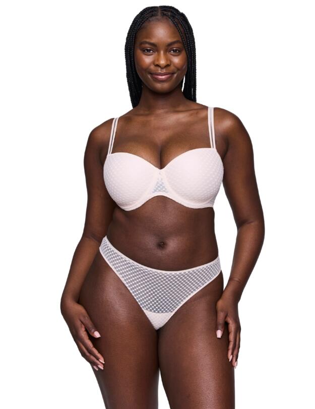 Prima Donna Twist Glass Beach Thong Crystal Pink 