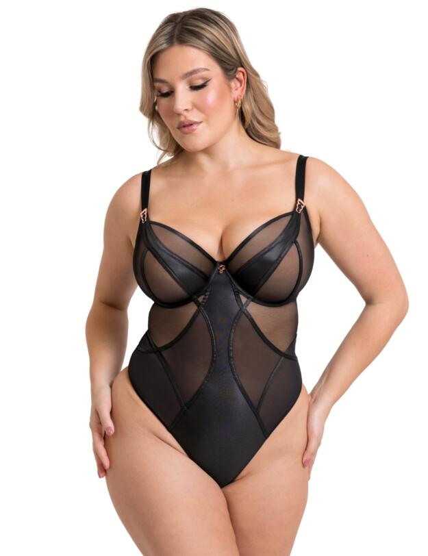 Scantilly by Curvy Kate Suspense Wired Bodysuit Black 