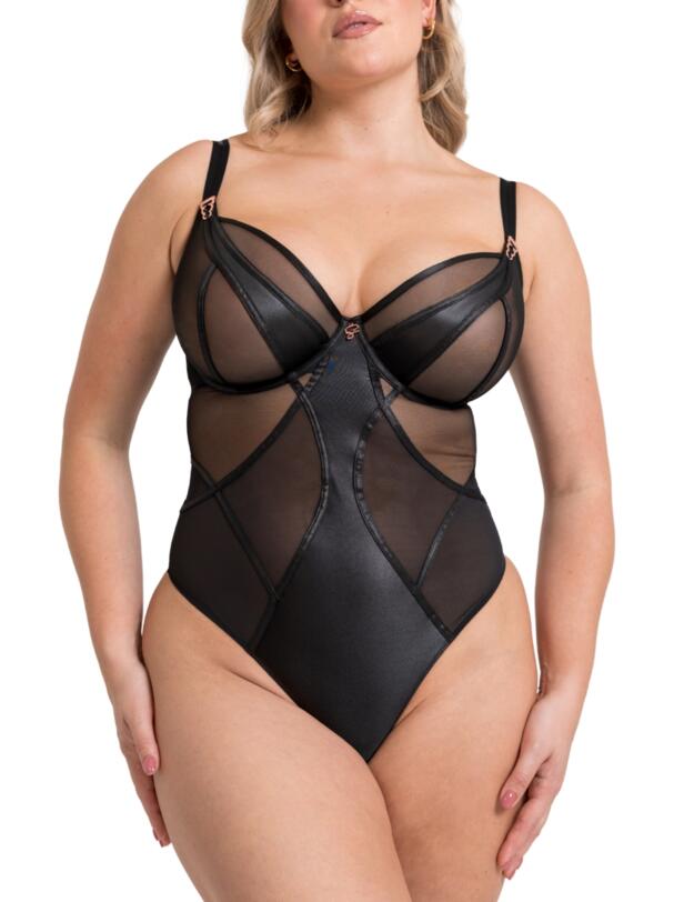 Scantilly by Curvy Kate Suspense Wired Bodysuit Black 