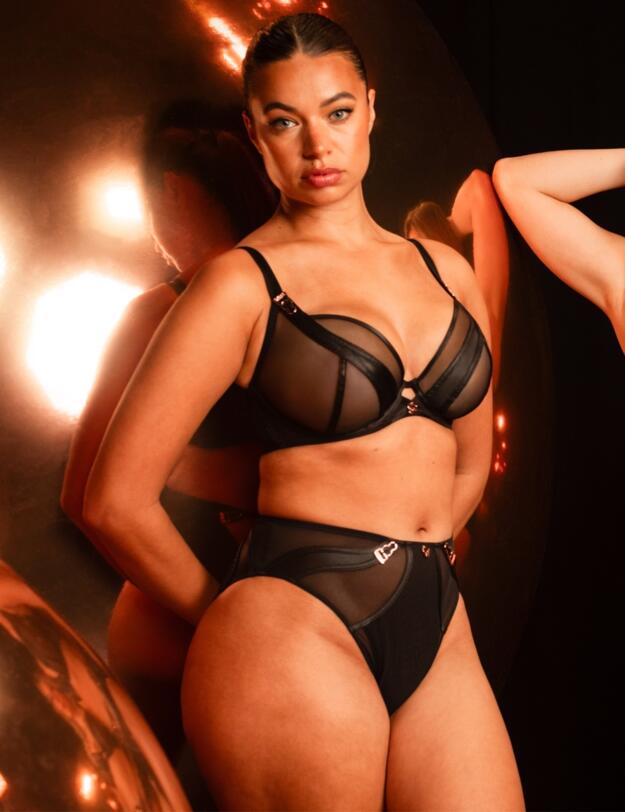 Scantilly by Curvy Kate Suspense High Waist Brief Black 