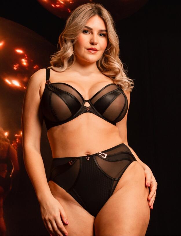 Scantilly by Curvy Kate Suspense High Waist Brief Black 