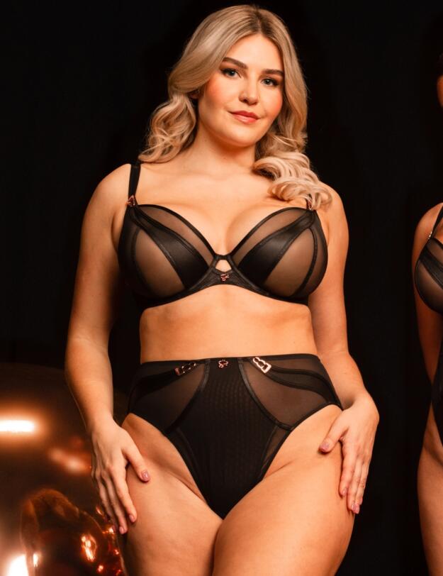 Scantilly by Curvy Kate Suspense High Waist Brief Black 