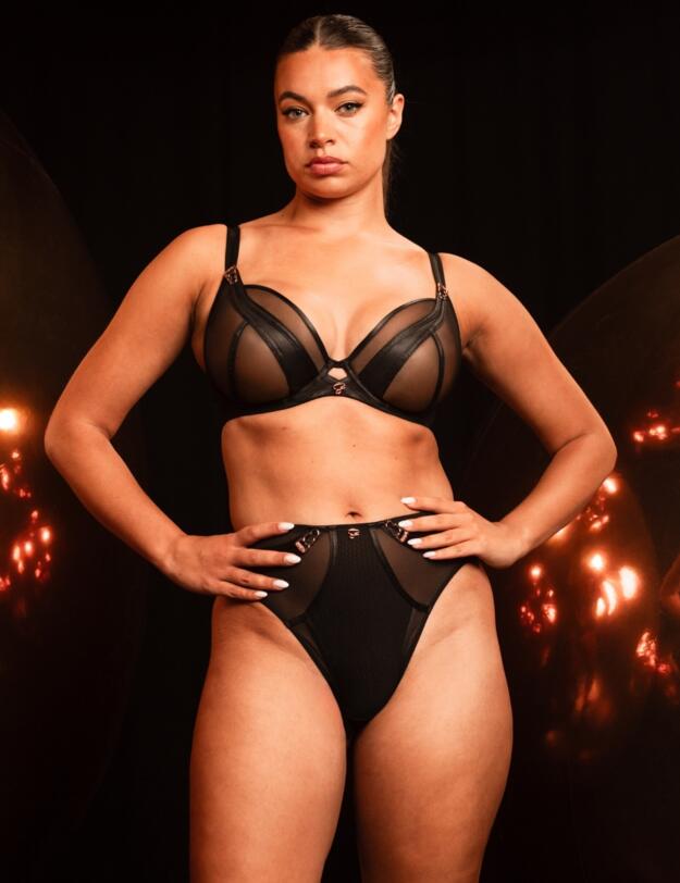 Scantilly by Curvy Kate Suspense High Waist Brief Black 