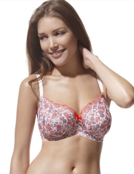 6291 Panache Fern Balcony Bra Cream SAVE 70% - 6291 Cream/Purple