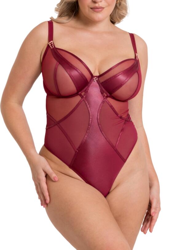 Scantilly by Curvy Kate Suspense Wired Bodysuit Sangria 