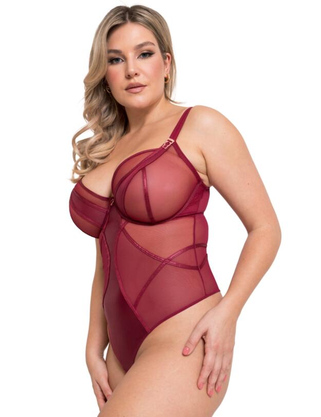 Scantilly by Curvy Kate Suspense Wired Bodysuit Sangria 