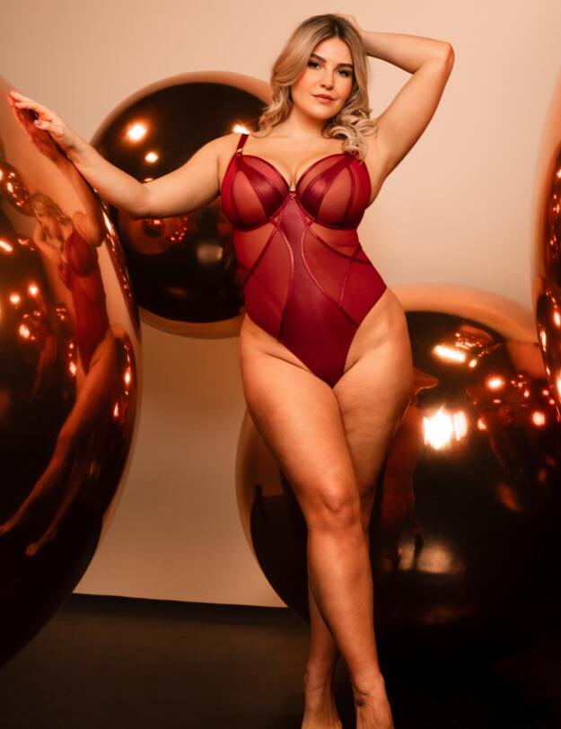 Scantilly by Curvy Kate Suspense Wired Bodysuit Sangria 