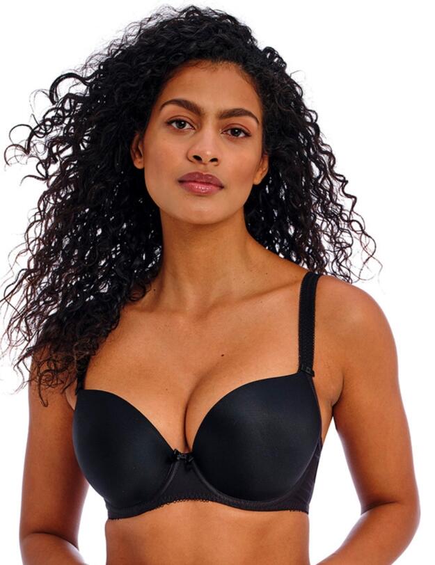 Freya Deco Moulded Plunge T-shirt Bra Black 