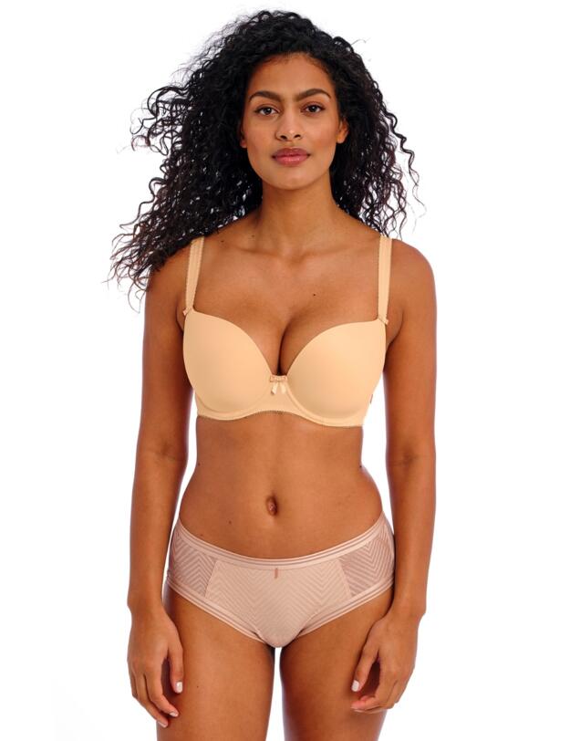 Freya Deco Moulded Plunge T-shirt Bra Nude 