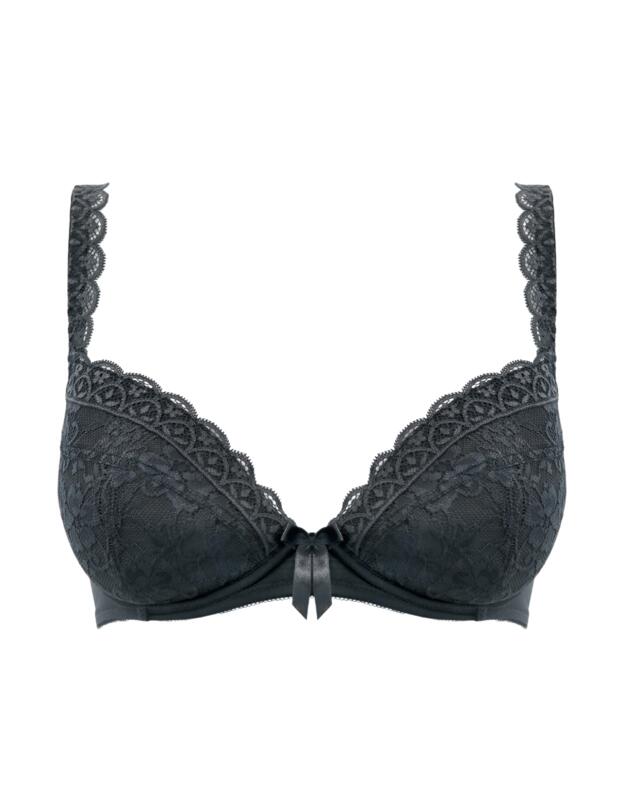 Pour Moi Rebel Padded Plunge Bra Smoke
