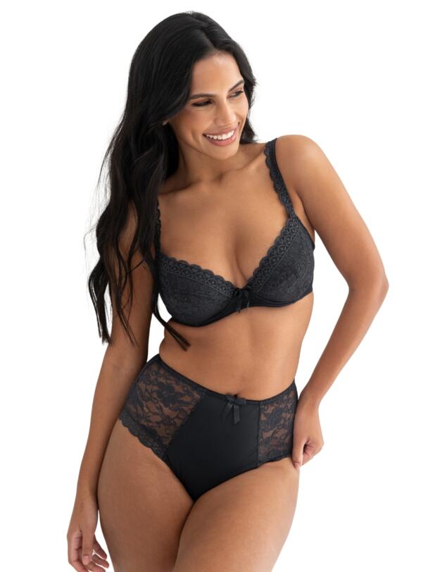 Pour Moi Rebel Padded Plunge Bra Smoke