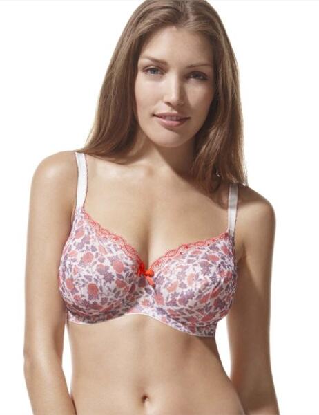 6291 Panache Fern Balcony Bra Cream SAVE 70% - 6291 Cream/Purple