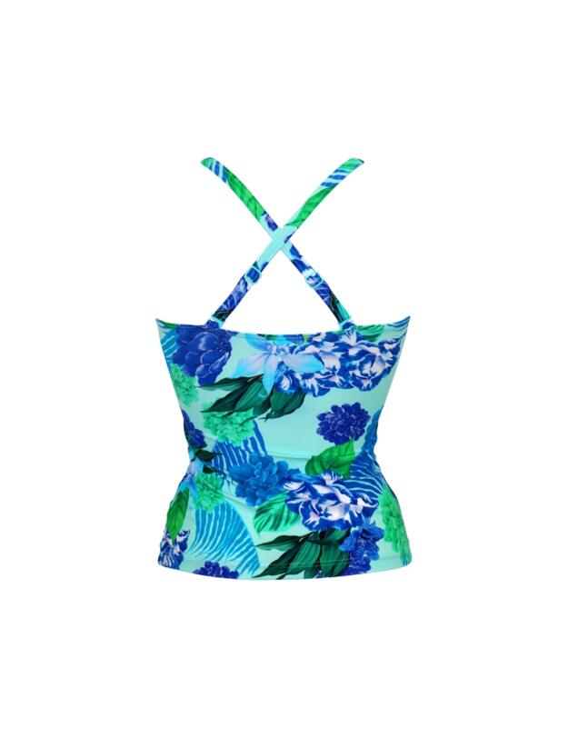 Pour Moi Free Spirit Strapless Tankini Top Aqua Tropical