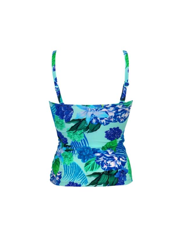 Pour Moi Free Spirit Strapless Tankini Top Aqua Tropical
