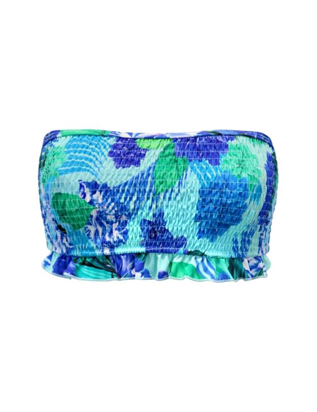Pour Moi Free Spirit Strapless Bikini Top Aqua Tropical