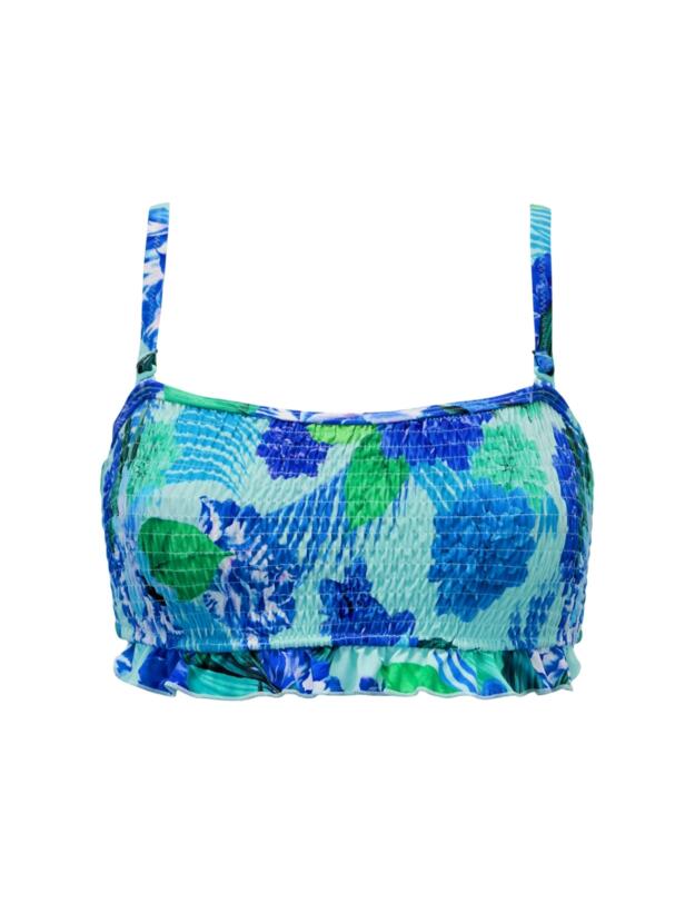 Pour Moi Free Spirit Strapless Bikini Top Aqua Tropical