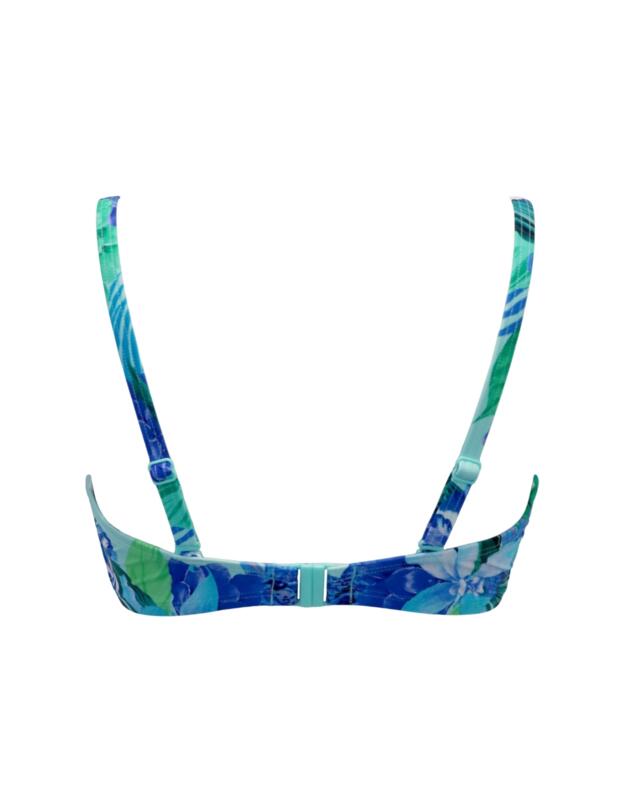 Pour Moi Free Spirit Twist Front Bikini Top Aqua Tropical