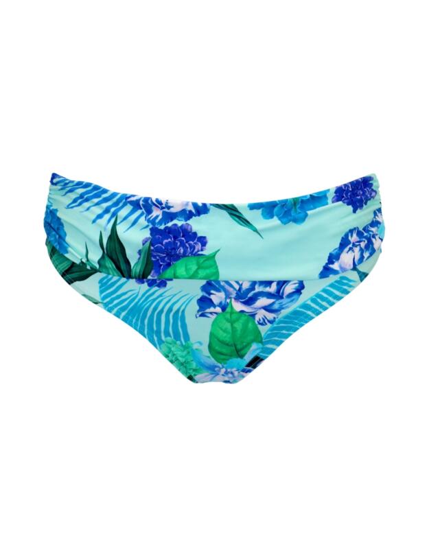 Pour Moi Free Spirit Fold Over Bikini Brief Aqua Tropical