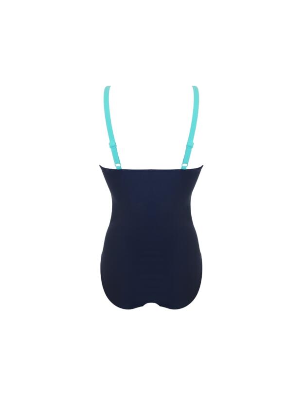 Pour Moi Brighton V Neck Tummy Control Swimsuit Navy/Blue
