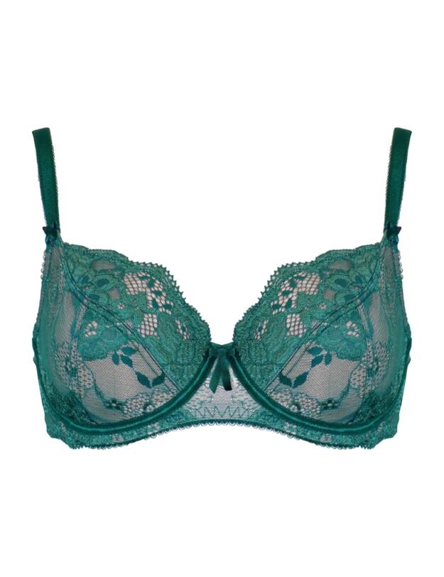 Pour Moi Amour Underwired Non-Padded Bra Teal/Soft Pink 