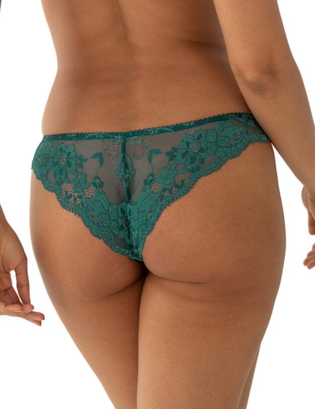 Pour Moi Amour Brazilian Brief Teal/Soft Pink 