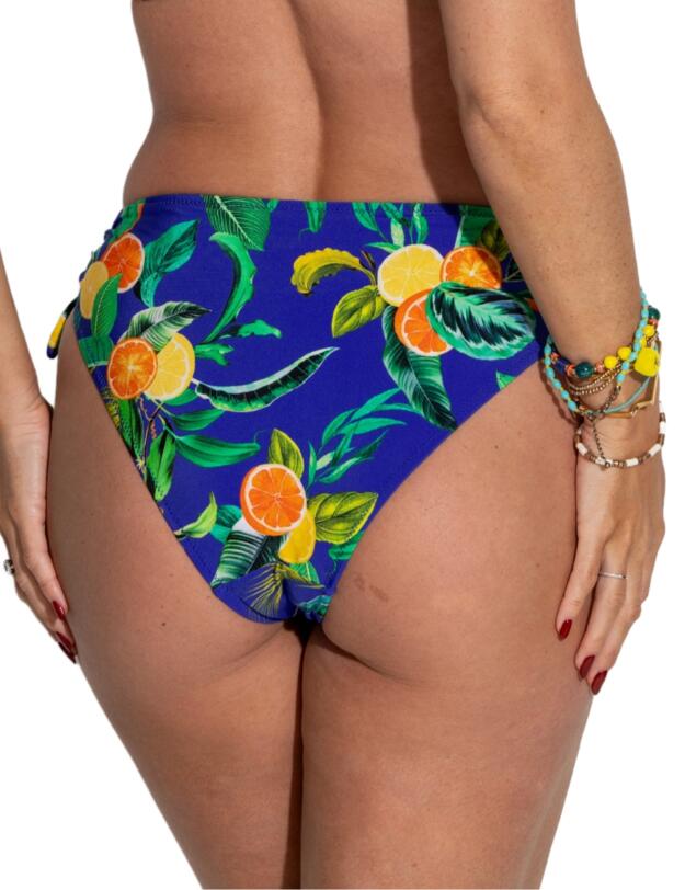 Pour Moi Santa Cruz Adjustable Side Bikini Brief Blue Tropical