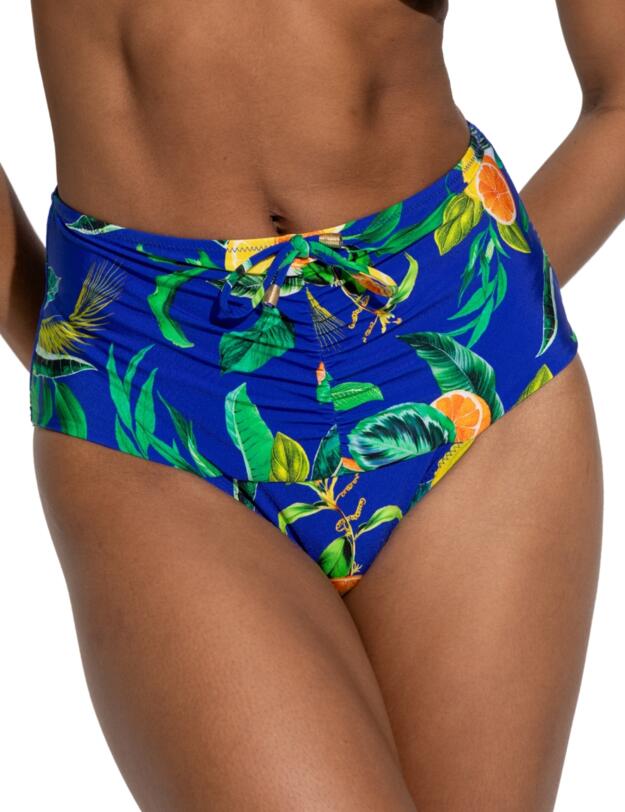 Pour Moi Santa Cruz Tummy Control Bikini Brief Blue Tropical