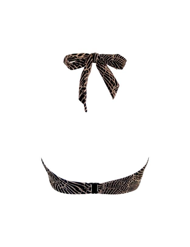 Pour Moi Samoa Boost Padded Underwired Bikini Top Black/Gold